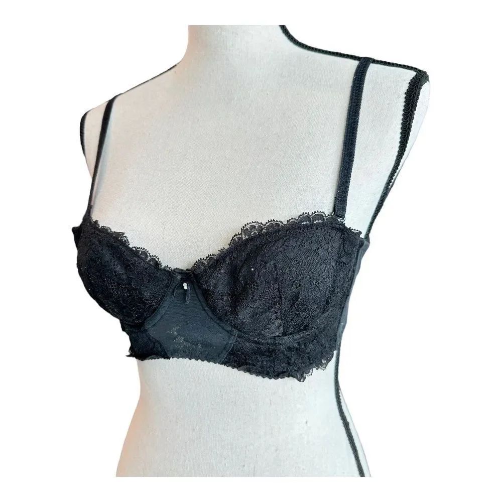 Salute Womens Wacoal Japan Bra Black Lace Underwire Multi-Way A Cup S